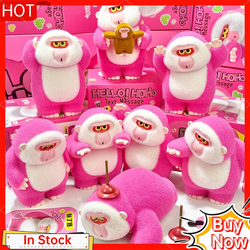 

HOHO Blind Box Plush Chimp Monkey Cartoon Anime Figure Buma Worker Series 8+1 Collectible Trendy Toy Gift Decoration
