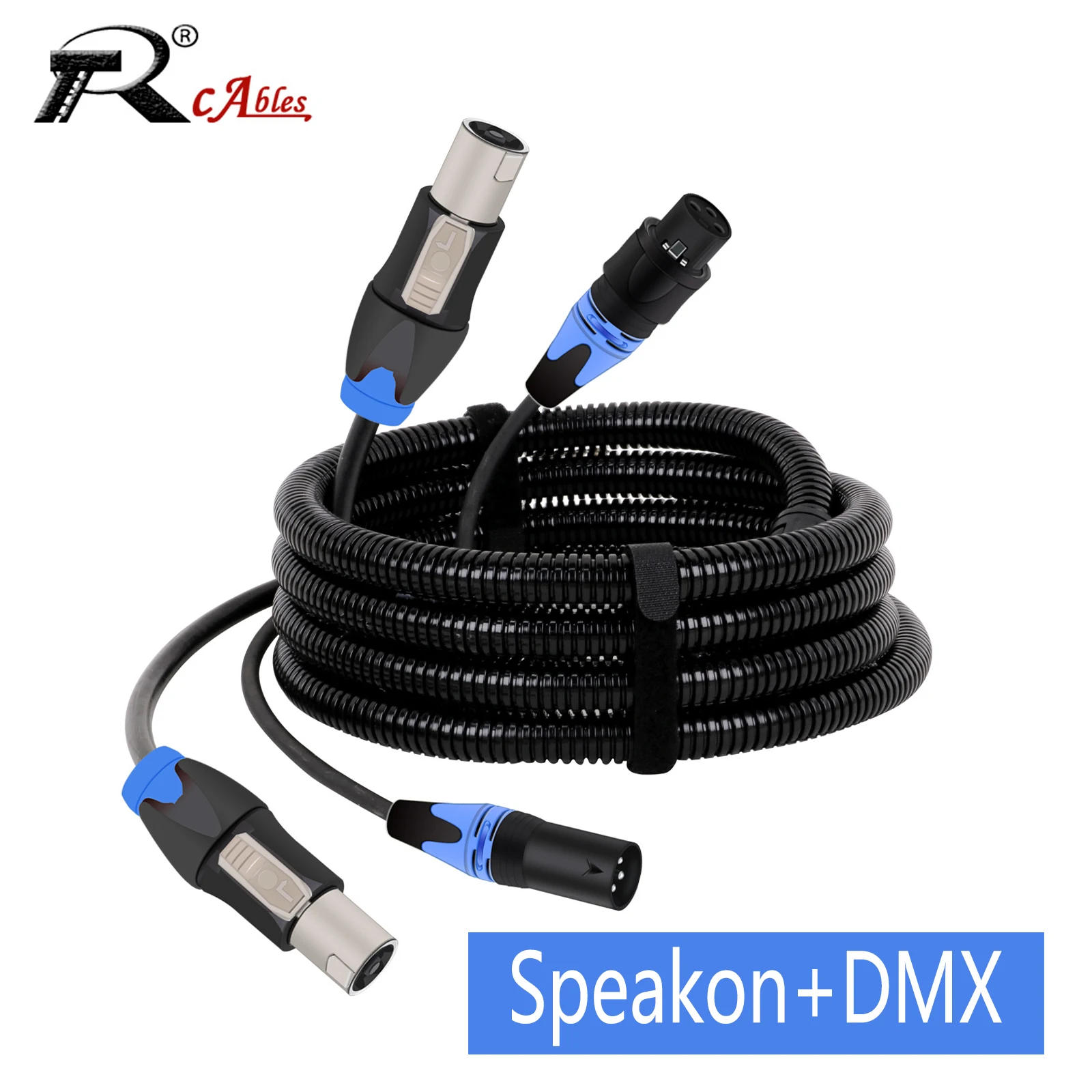 

1PC DMX512 And 4-Pole SpeakON Combination Cable 3Pin XLR Dmx Signal 4x1.5mm² True Speakon Wire Split Cables For Stage Lights DJ