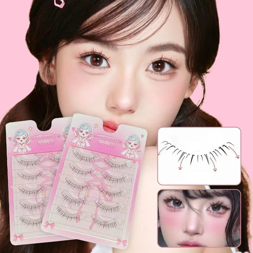 الكورية على شكل حرف U الفردية الرموش الصناعية لاش تمديد العين الطبيعية الهزلية لاش جلدة المعبود Noglue الرموش السفلية S8S1 #2