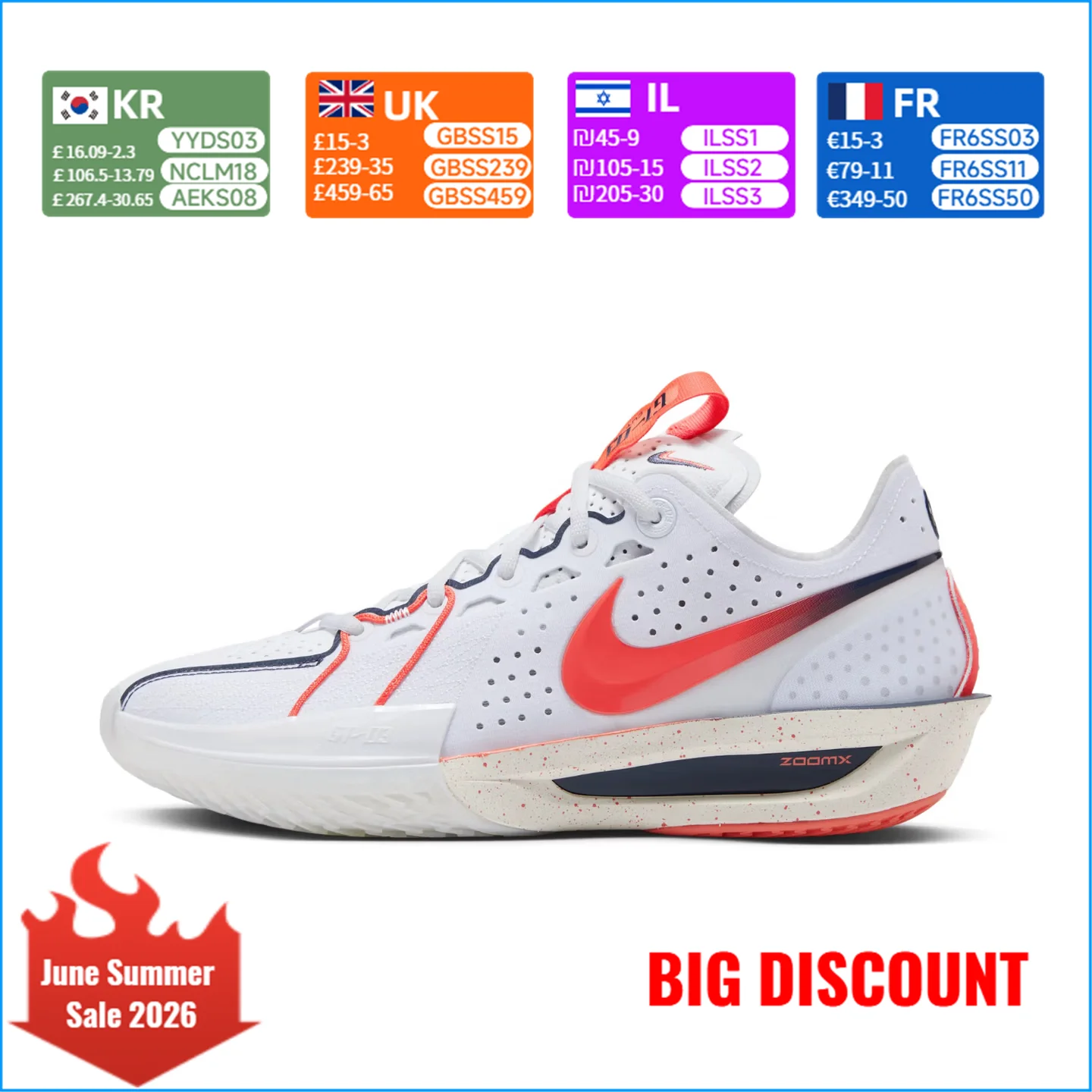 

Nike G.T. Cut 3 Easter Men's Low-Top Basketball Shoes Comfortable, Durable, Slip-Resistant, Wear-Resistant IB8870-191