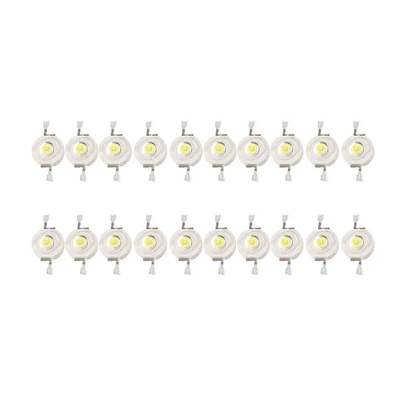 400 Pcs High Power 2 Pin 3W White LED Bead Emitters 170-190Lm 6000K-B51B