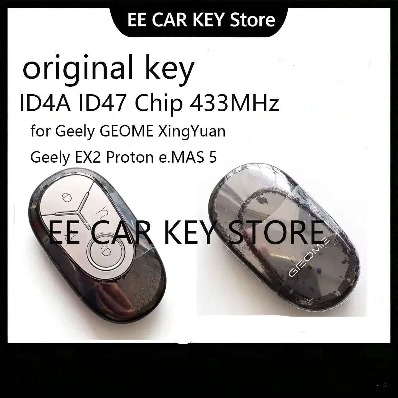 

Original Geome Car Keyless Remote Key for Geely GEOME Geometry Geome Xingyuan Panda Car Keyless Remote Key ID4A ID47 Chip 433MHz