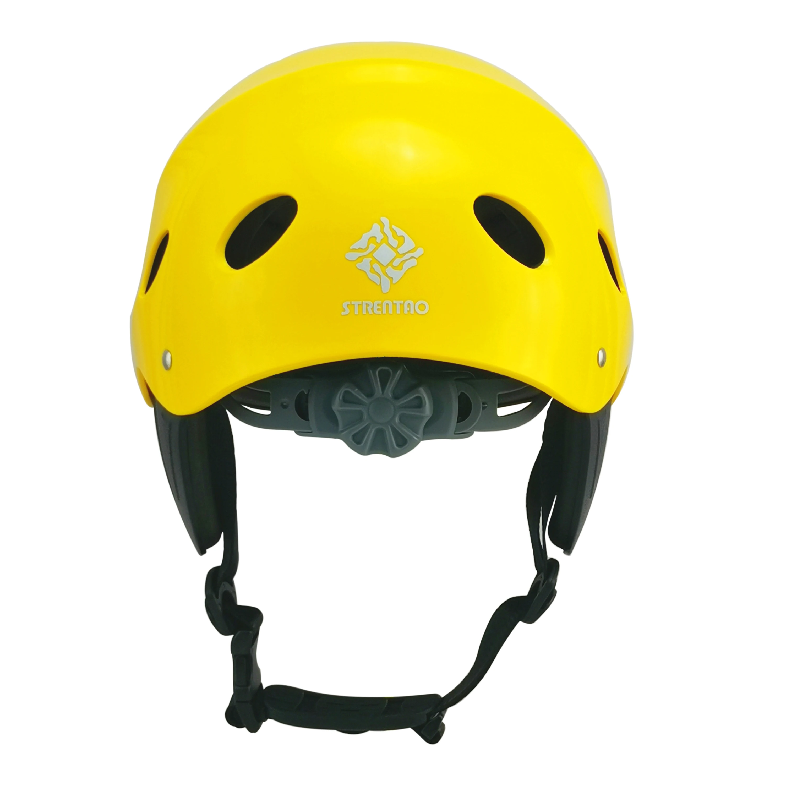 Yellow Top of the line water sports helmets and floating rowing helmets