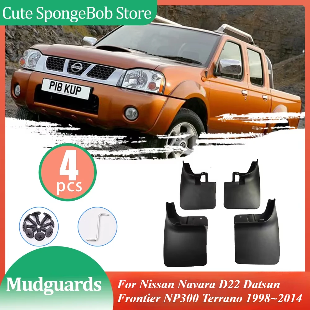 Para Nissan Navara D22 Datsun Frontier NP300 Terrano 1998 ~ 2014 guardabarros guardabarros llamarada guardabarros cubierta contra salpicaduras Accesorios