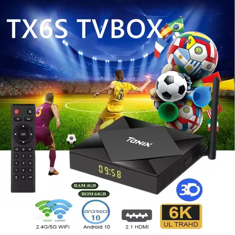 Tanix TX6S Smart IPTV Box Android 10 Allwinner H616 BT4.0 4GB32GB H.265 4K Media player 2GB8GB with Antenna Set-top Box Dual Wif