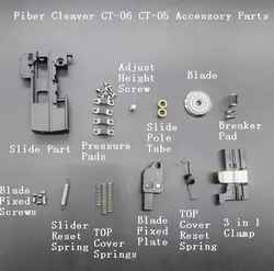 Fiber Cleaver Parts For Fiber Cleaver Fujikura CT-06 CT-05 Blade /Rubber Pads/Springs /Fiber Holder/Beaker /Slider Parts