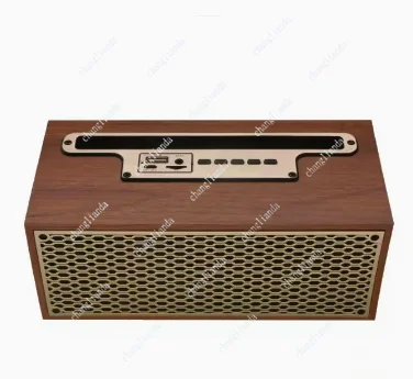Retro Wooden Bluetooth Speaker with High-Volume Subwoofer Output,Portable Outdoor Music Player Campin,Reading Home Desktop Setup