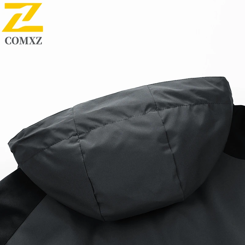 سترة ربيع الخريف على طراز قاطرة للجنسين سترة واقية بغطاء للرأس معطف خارجي للمشي لمسافات طويلة مجموعة ملابس الشارع الحضرية المطابقة