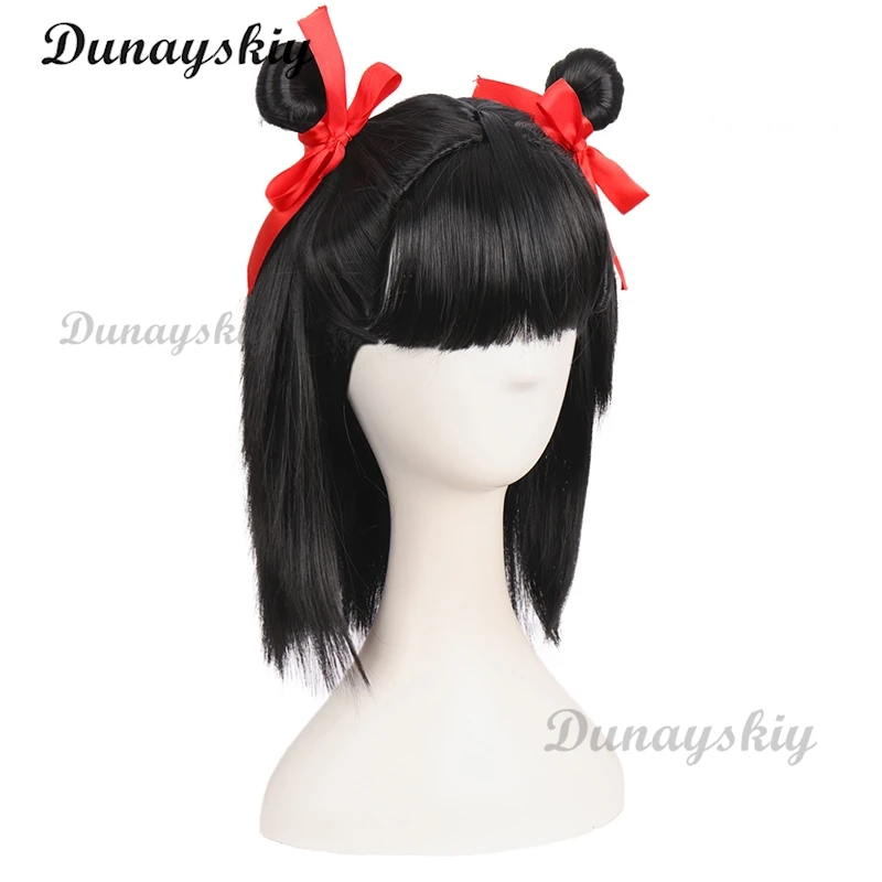 Фильм Нечха Дьявол Мальчик Адвент Парик Взрослый Комикс Выставка Косплей Милая Голова Незыхи Древний Стиль Двойной Шар Сценическое Шоу Головной Убор