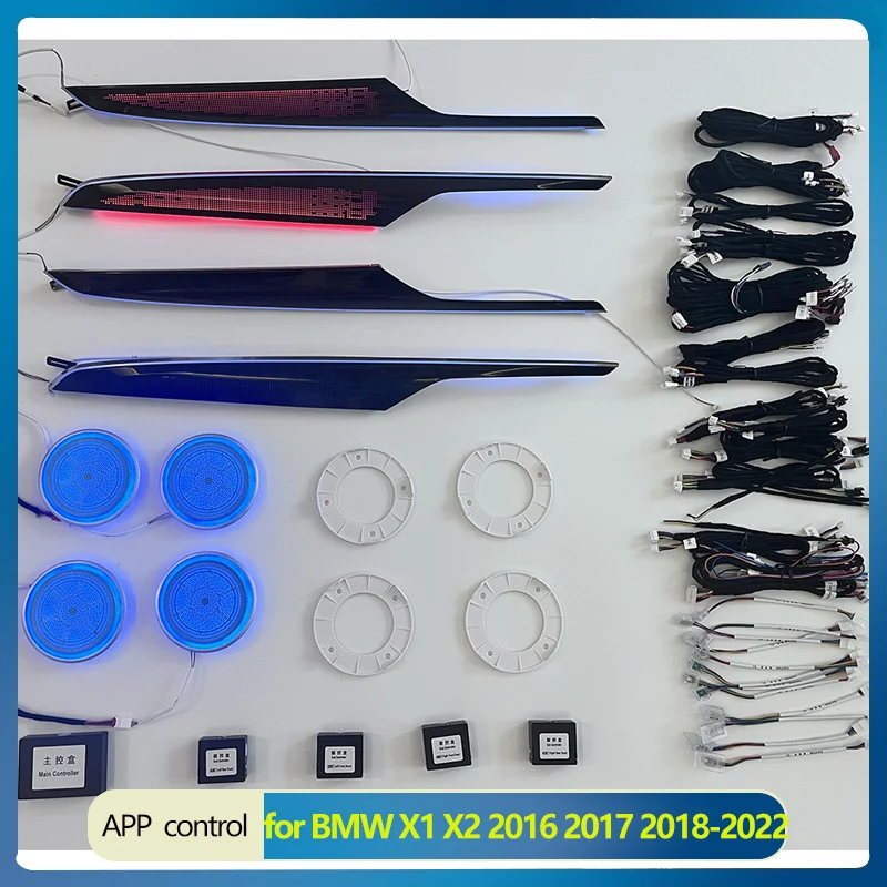 

Original car 1:1 mold style for BMW X1 X2 2016 2017 2018-2022 Dynamic atmosphere light dynamic light APP control ambient light