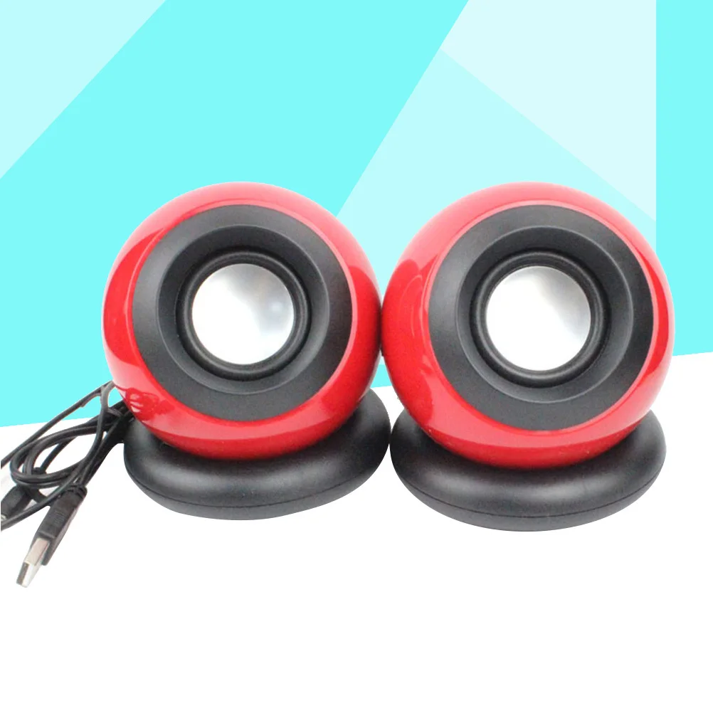 

1 Pair Speakers Usb Powered Computer Speakers 3.5Mm Compact Stereo Desktop Loudspeaker For Pc Laptop Media Players Red