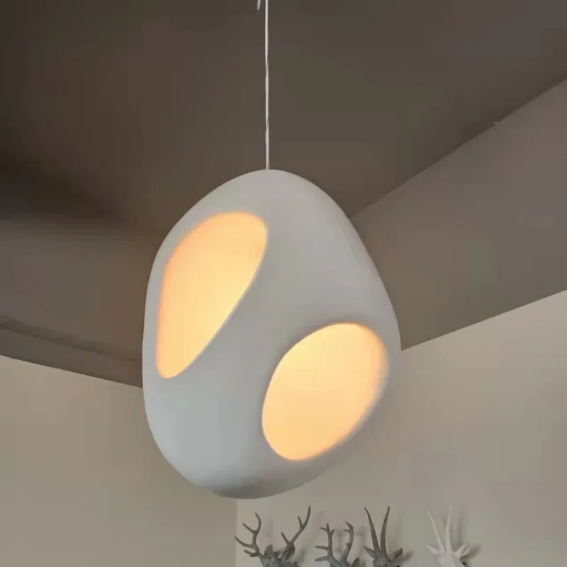 Nordycki współczesny designerski żyrandol Wabi Sabi sypialnia restauracja lampka nocna kreatywna wisząca lampa Led dekoracja domu