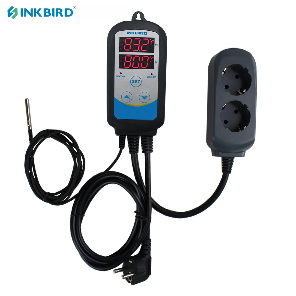 

INKBIRD ITC-310T-B Temperature Controller 1200W-2200W Applied for Beer Fermentation, Breeding,Hatching,Boiler,Geothermal Control