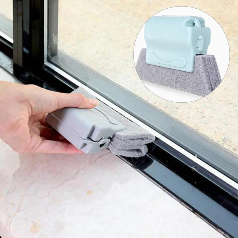 1pcs Random Handheld Window Groove Cleaning Cloth Brush Corners Gap No Dead Angle Sweepup Cleaner Tool Home Sliding Door Scourer