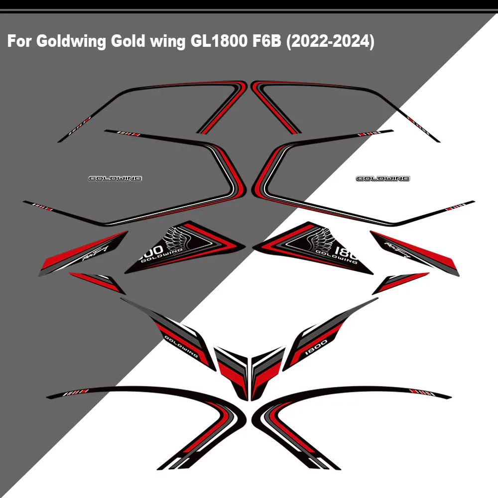 

New Motorcycle Wind deflector trunk luggage saddle stickers protection kit For Honda Goldwing Gold wing GL1800 F6B 2022 2023 24
