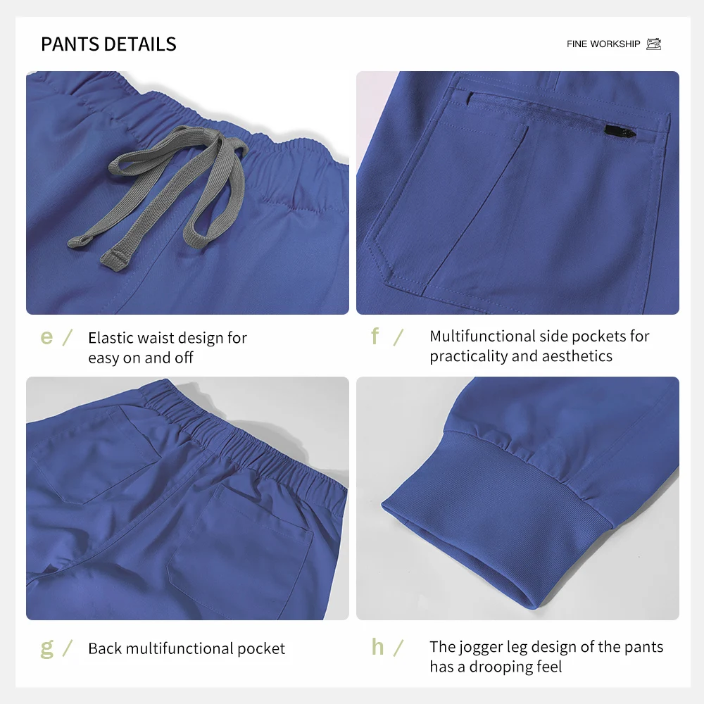 Niaahinn venda quente ternos cirúrgicos calças superiores médicas uniforme de enfermeira esfrega uniforme hospitalar de alta qualidade uniformes de enfermagem esfrega conjunto