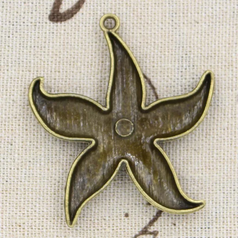 2pcs Charms Starfish 50x43mm Antique Making Pendant fit,Vintage Tibetan Bronze Silver color,DIY Handmade Jewelry
