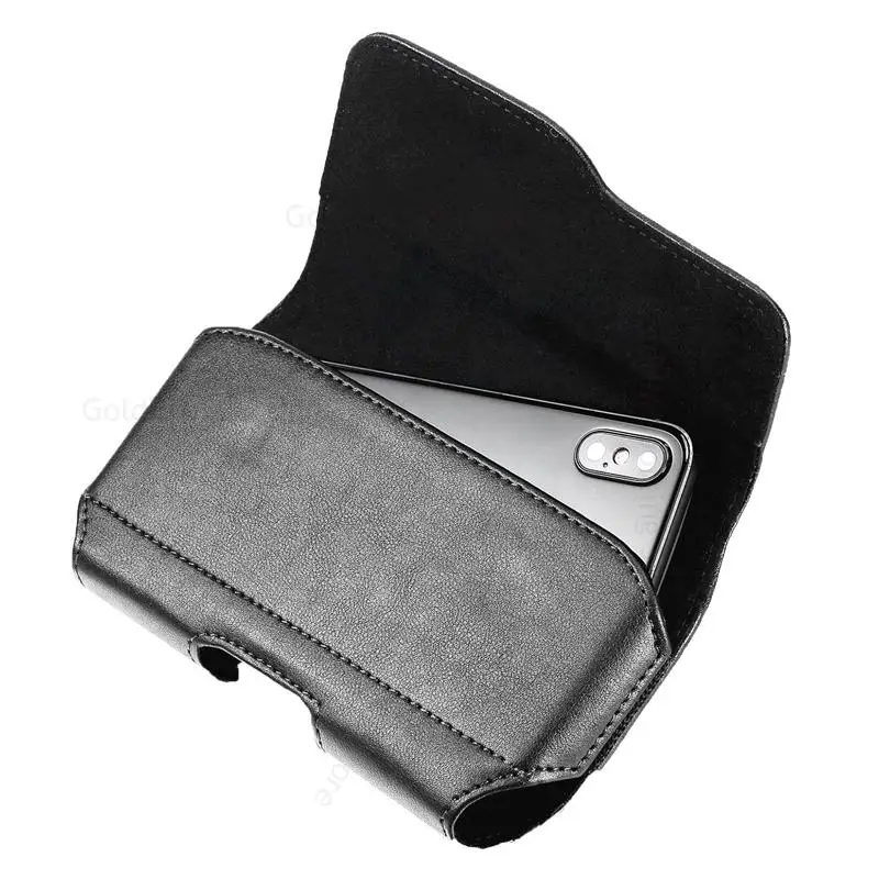 Funda For iPhone 15 Pro Max Leather Phone Case For Apple 14 13 12 11 Pro Max 6S 7 8 15 Plus Belt Clip Flip Phone Pouch Waist Bag