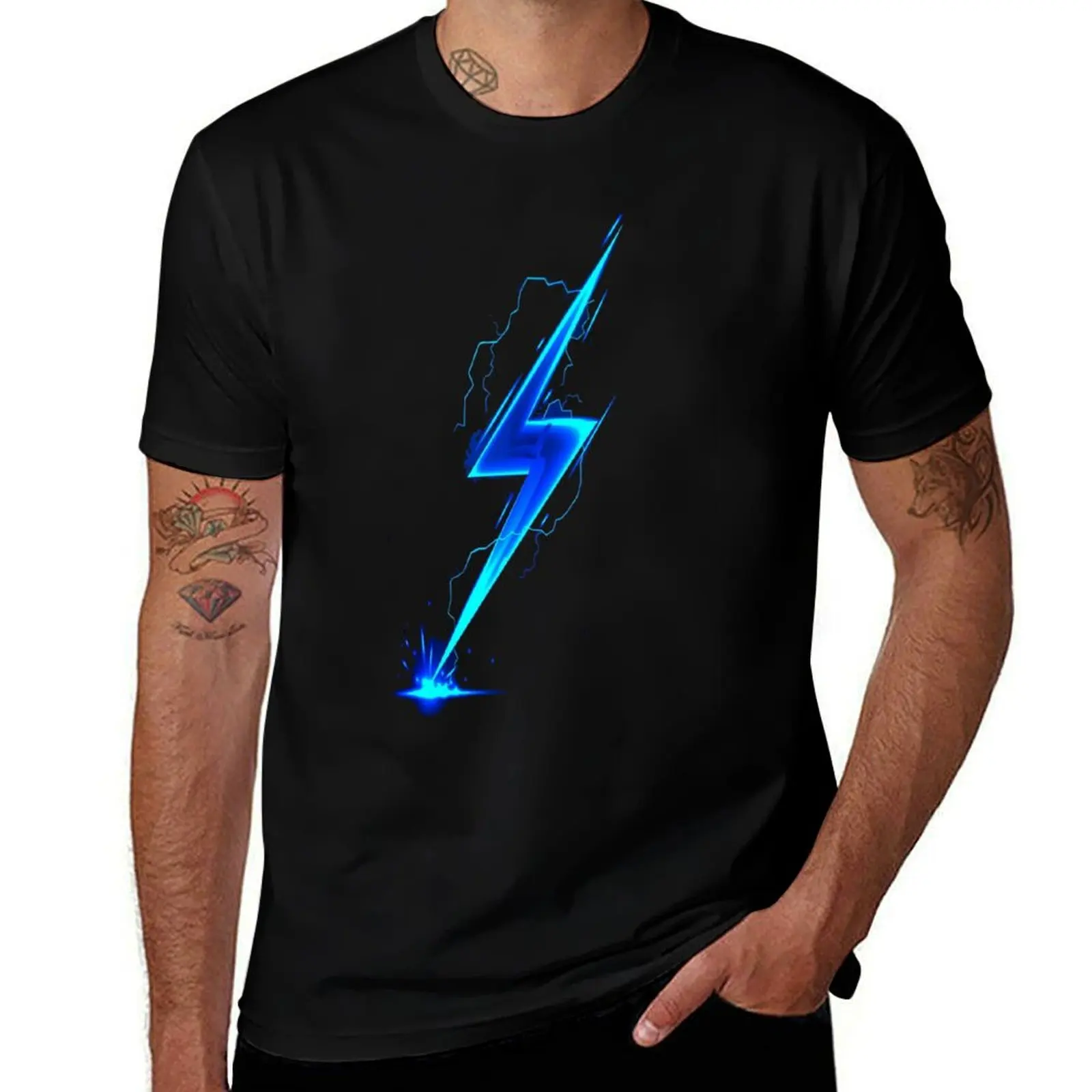 

man plain shirts Lightning cotton bolt man for for black cotton package pack t t-shirt T-Shirt