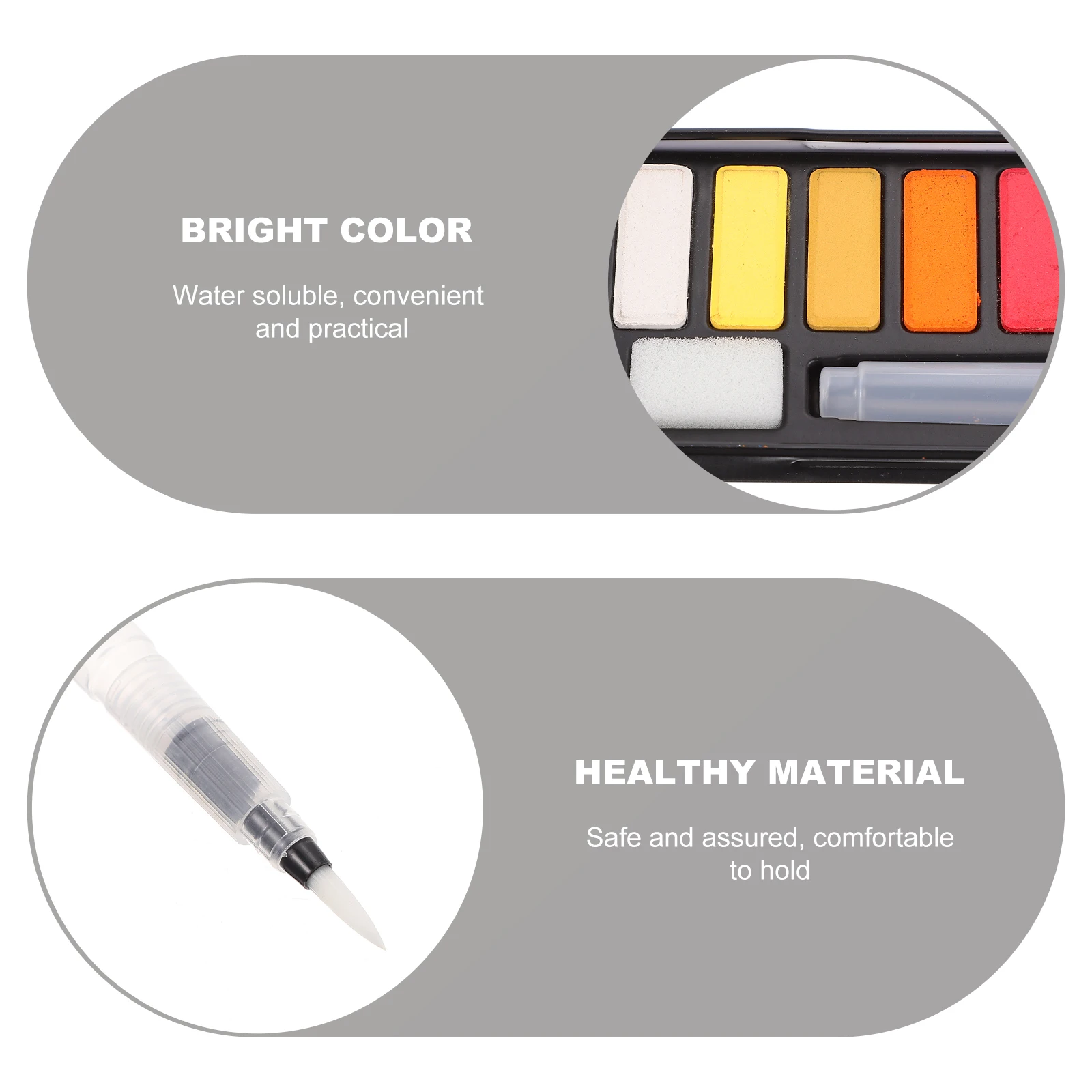 

Color Watercolor Paint Set Solid Pigment Graffiti Kit Painting Accessories Travel