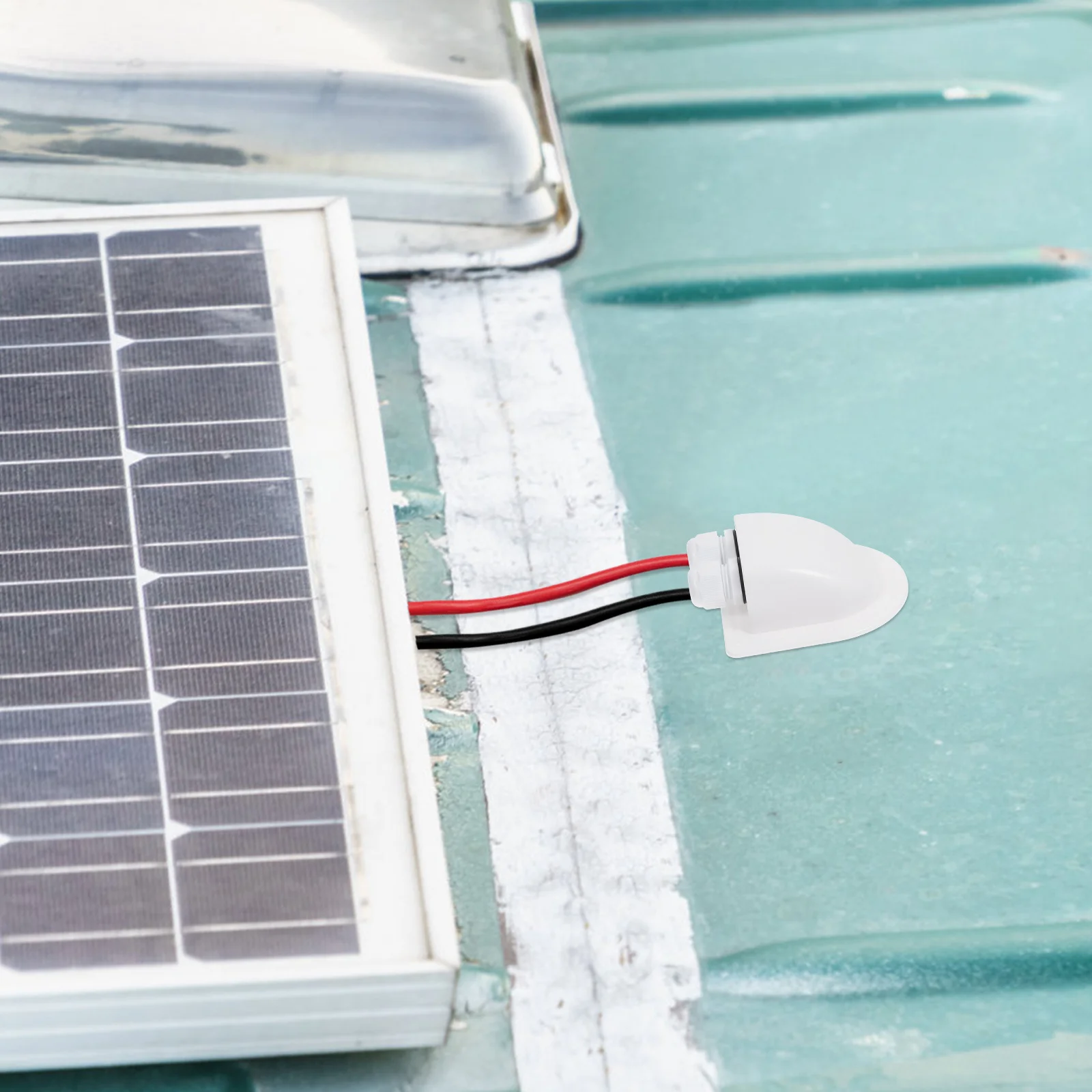 

Dual Hole Cable Entry ABS Gland Solar Cable Box Rv Wiring Accessory Camper Roof Wire Entry Gland Solar Panel Wiring