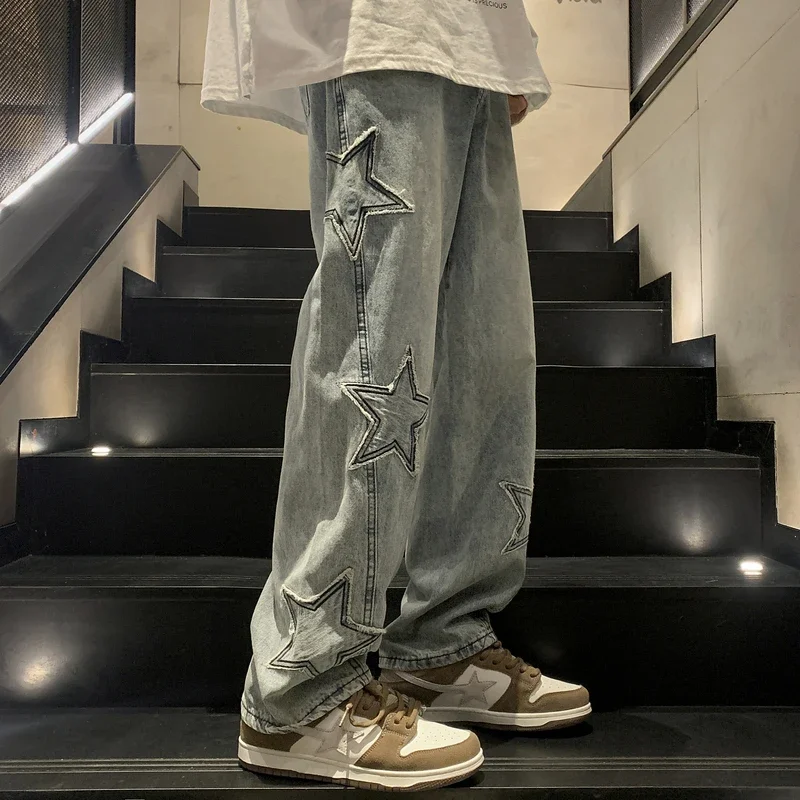 

Y2k Womens Boyfriend Baggy Jeans Men White Denim Trouser Korean Streetwear Straight Casual Jean Pants Vintage Femme Fashion 2023