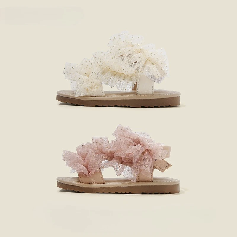 

Girl Princess Sandals 2026 New Fashionable Daily Walking Sweet Cute Baby Korean Edition Shoe Child Soft Lace Summer Step Shoes