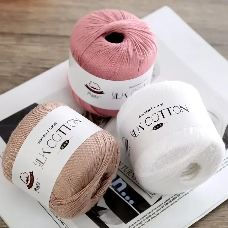 Silk Lace Cotton Milk Crochet Yarn Baby Hand-Knitted Warm Soft Knitting Thread for Hand Knitting Supplies Cross Stitch for DIY