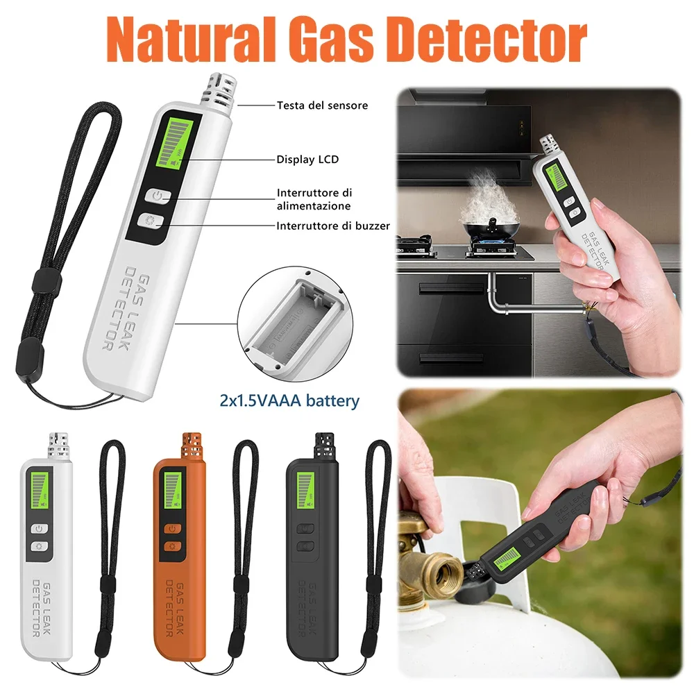 가연성 가스 감지기 청각 및 시각 경보 가스 탐지기 LPG 메탄 CO 천연가스 누출 감지기 가정용 주방 RV용