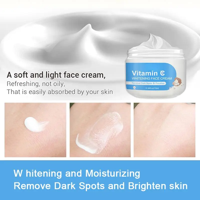 Vitamin C Face Cream Serum VC 25% Fade Freckles Remove Dark Spots Lentigo Facial Creams Mask Whitening Moisturizing