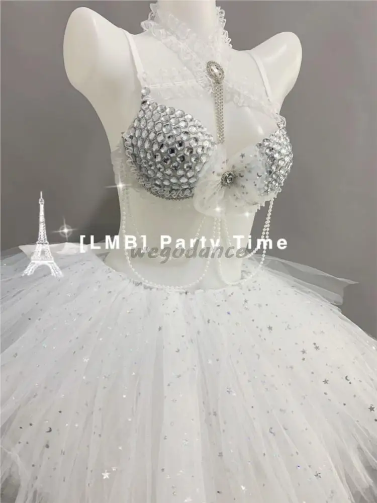 Jupe Sexy en Gaze pour Femme, Tenue de Scène, Robe de Performance, Nouvelle Collection