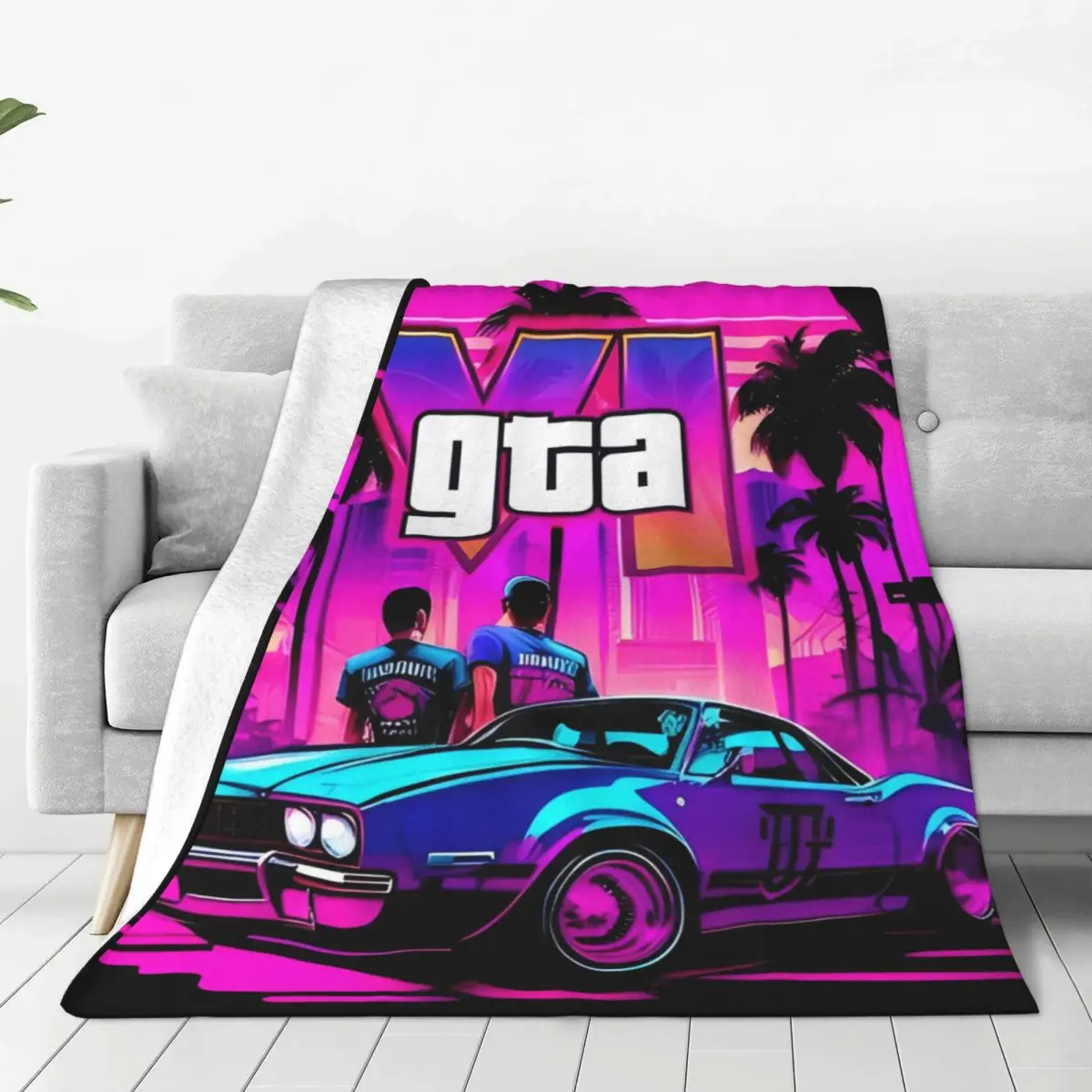 Jason And Lucia GTA 6 Blanket Flannel Summer Air Conditioning Game Multifunction Lightweight Thin Throw Blanket for Bedspread