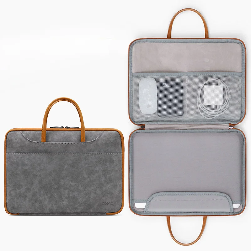 Laptop Bag Sleeve Case 12 13.3 15.6 14 polegadas Ombro Notebook saco Para Macbook Air Pro M1 Lenovo HP Dell Huawei bolsa Briefcase