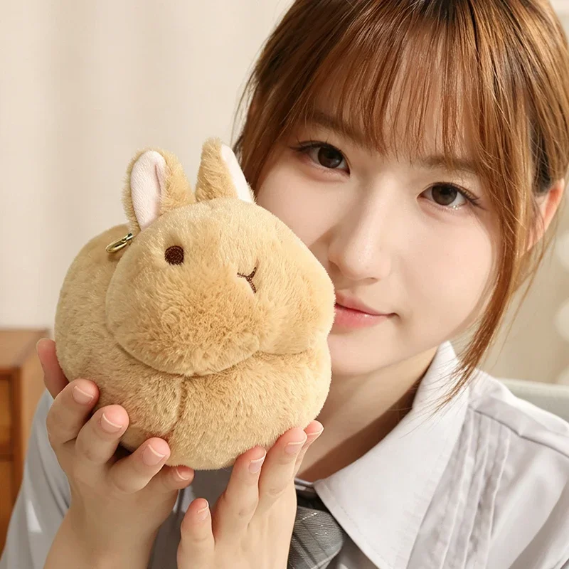 15cm Mini Little Rabbit Plush Toys Soft Cozy Chubby Lifelike Bunny Hanging Doll Cute Keychain Bags Decor Kids Birthday Gift
