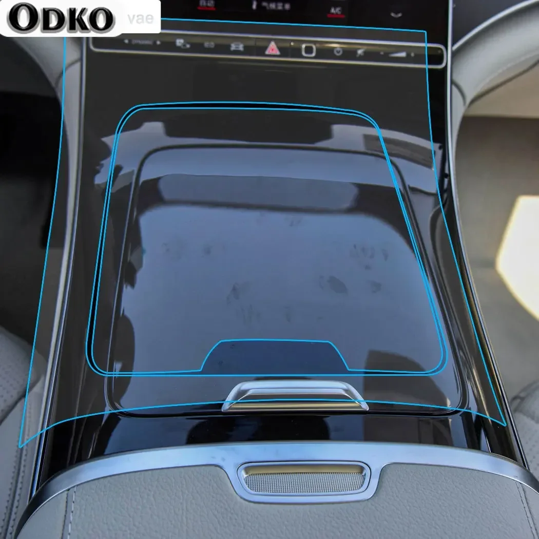 

For Mercedes Benz EQE 2023 Center console shift screen TPU protective film Scratch proof film Auto interior Sticker Accessories