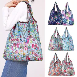 Shopper Bag Foldable Portable Eco Bag Handbag Large-Capacity  Women Shoulder Bag Home Organization Supermarket Shopping Tote Bag