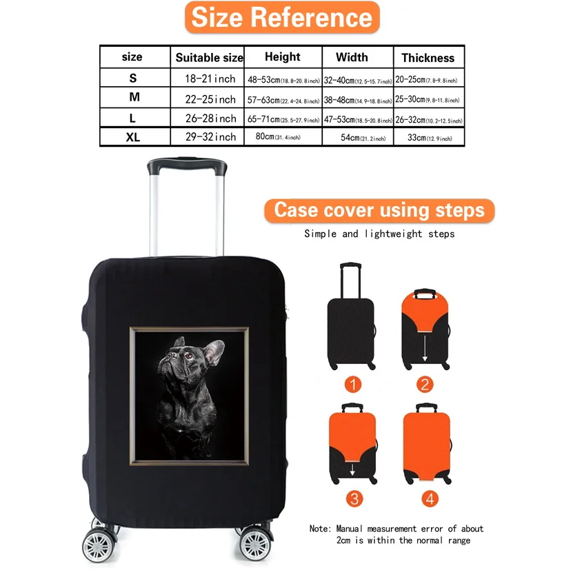 Luggage Cover Protective Covers Travel Luggage Scratch Proof Dust Cover Reusable Dust Cover Animal Print Pattern Series 2024