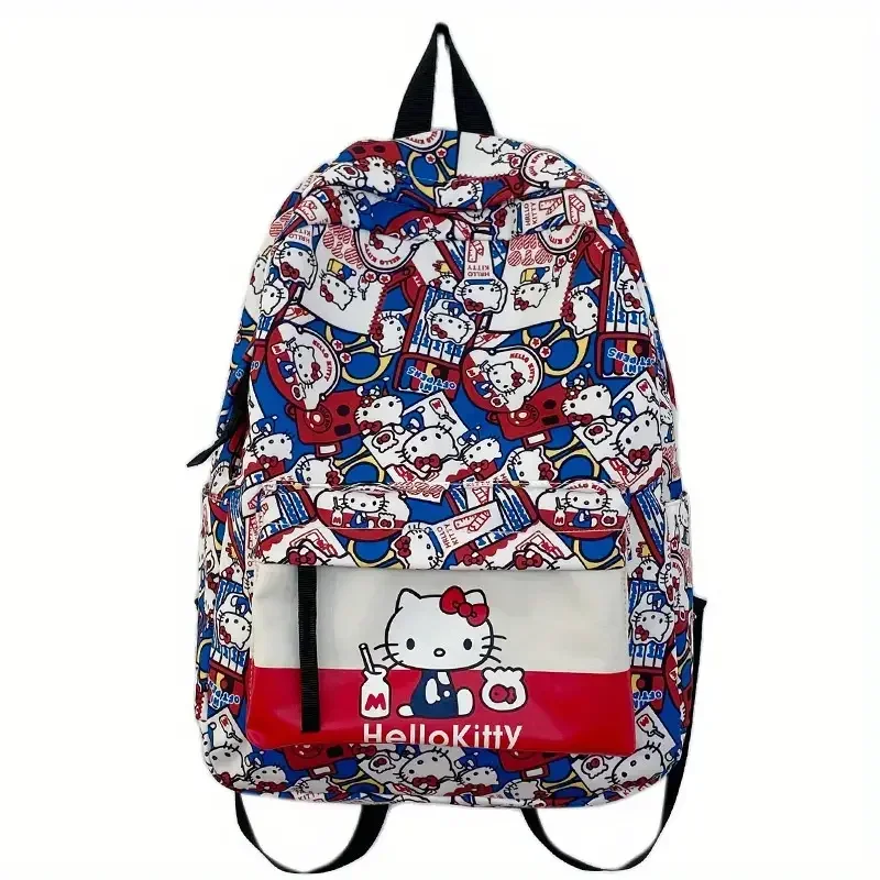 Sanrio Schoolbag Cartoon Anime HelloKitty Large Capacity Teenagers Backpack Schoolbag Girls Cute Chic Daily Use Backpack Unisex