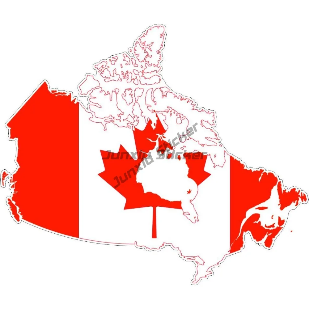 

Sticker Car Moto Map Flag Vinyl Outside Wall Decal Canada Canadian Cover Scratches Decoration Accessories