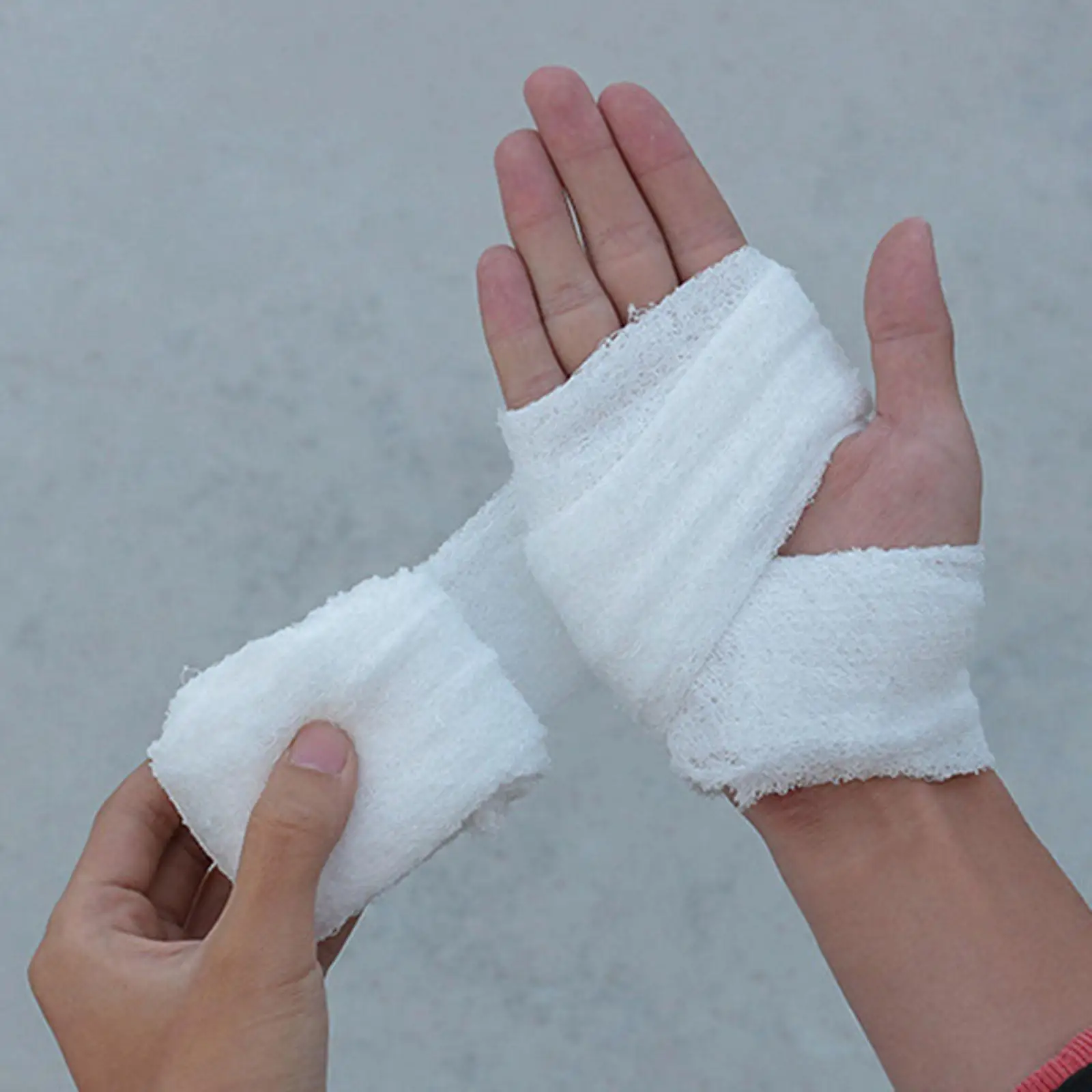Compact Cotton Compressed Gauze Roll for Emergency Wound Dressing First Aid Kit Camping Travel White