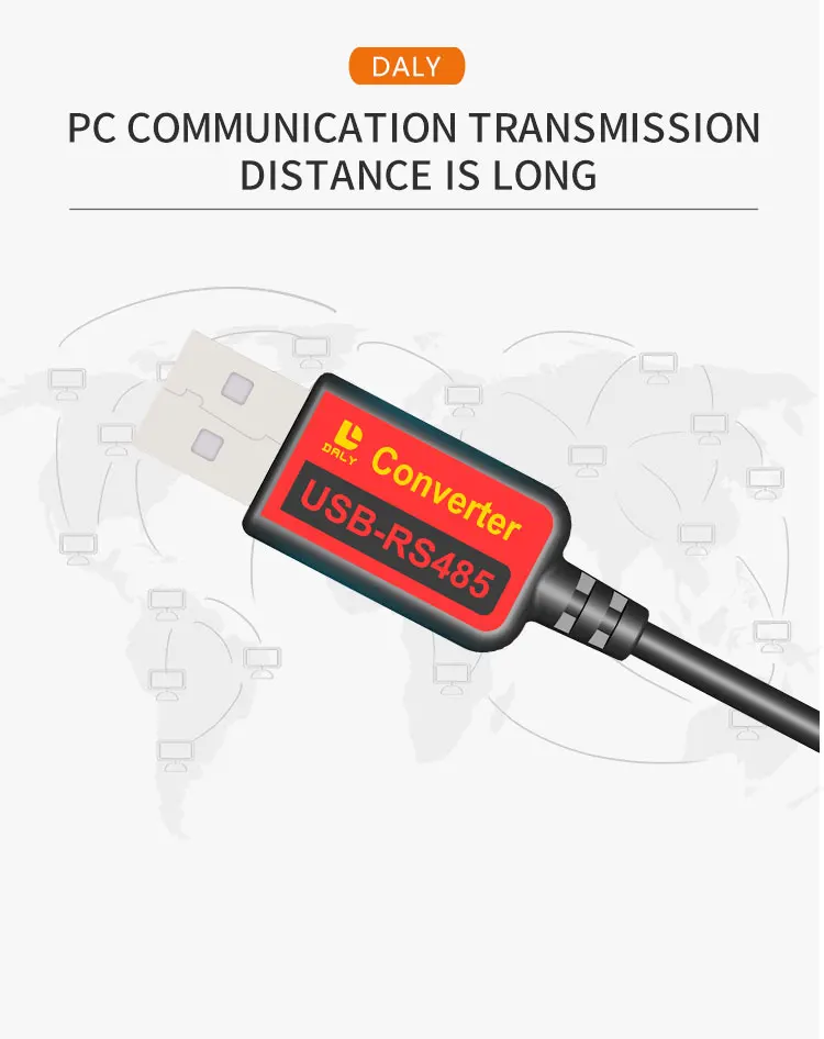 USB To RS485 Parts Used For DALY Smart BMS 4S 7S 8S 10S 12S 13S 14S 16S 20S 24S 32S Bluetooth BMS RS485 Communication Protocol