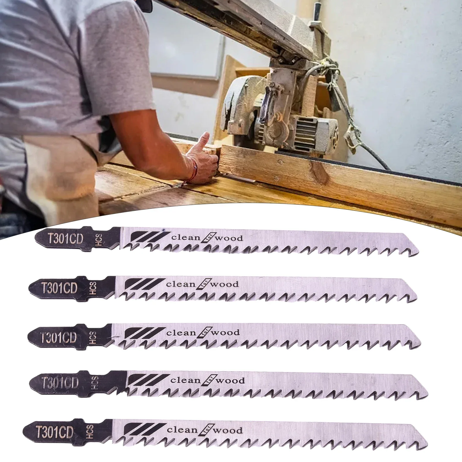 Imagem -05 - Jigsaw Blade Conjunto de Aço Carbono Alto Reciprocating Lâmina Serra para Painéis de Folha Madeira Corte Metal Plástico Peças T301cd
