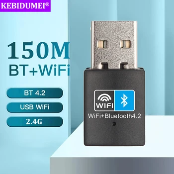 150mbps usb wifi Bluetooth מתאם 2 ב 1 dongle 2.4g usb אלחוטי כרטיס רשת Wi-Fi אלחוטי מקלט wlan עבור מחשב נייד שולחן עבודה מחשב נייד