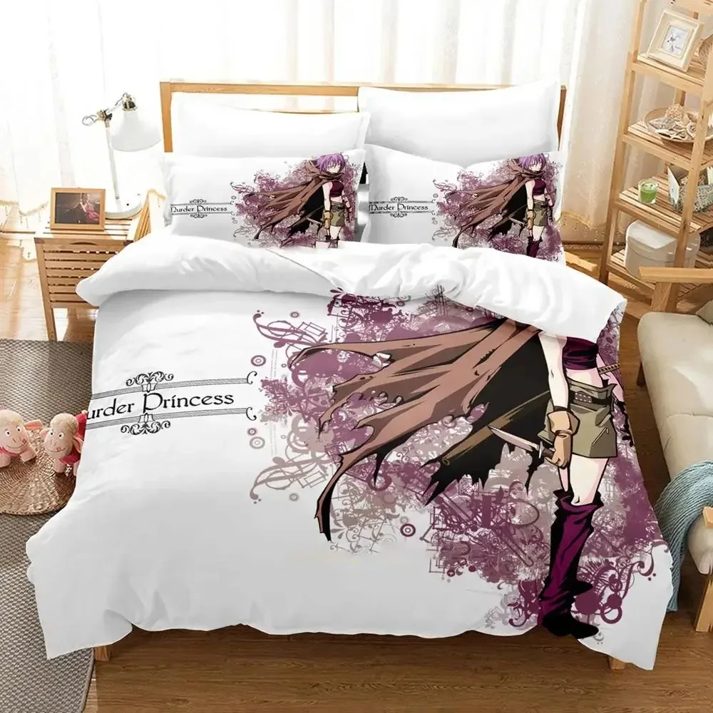 Anime Girls Murder Princess Bedding Set Boys Girls Twin Queen Size Duvet Cover Pillowcase Bed Kids Adult Fashion Home Textiles