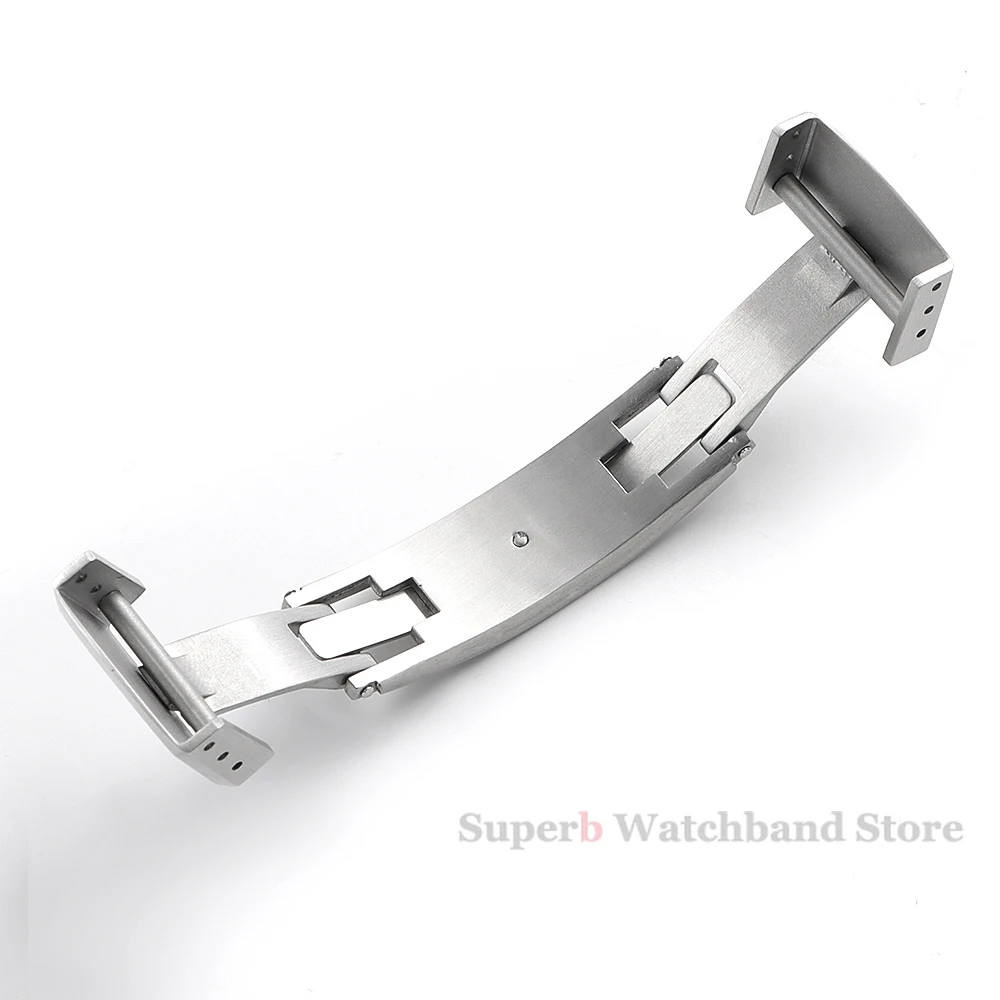 16 มม.18 มม.20 มม.Fast Release Flat-End Universal CTS สายคล้องแฟชั่นแปรงเหล็ก Original BUCKLE พับหัวเข็มขัด Double คลิกผีเสื้อ