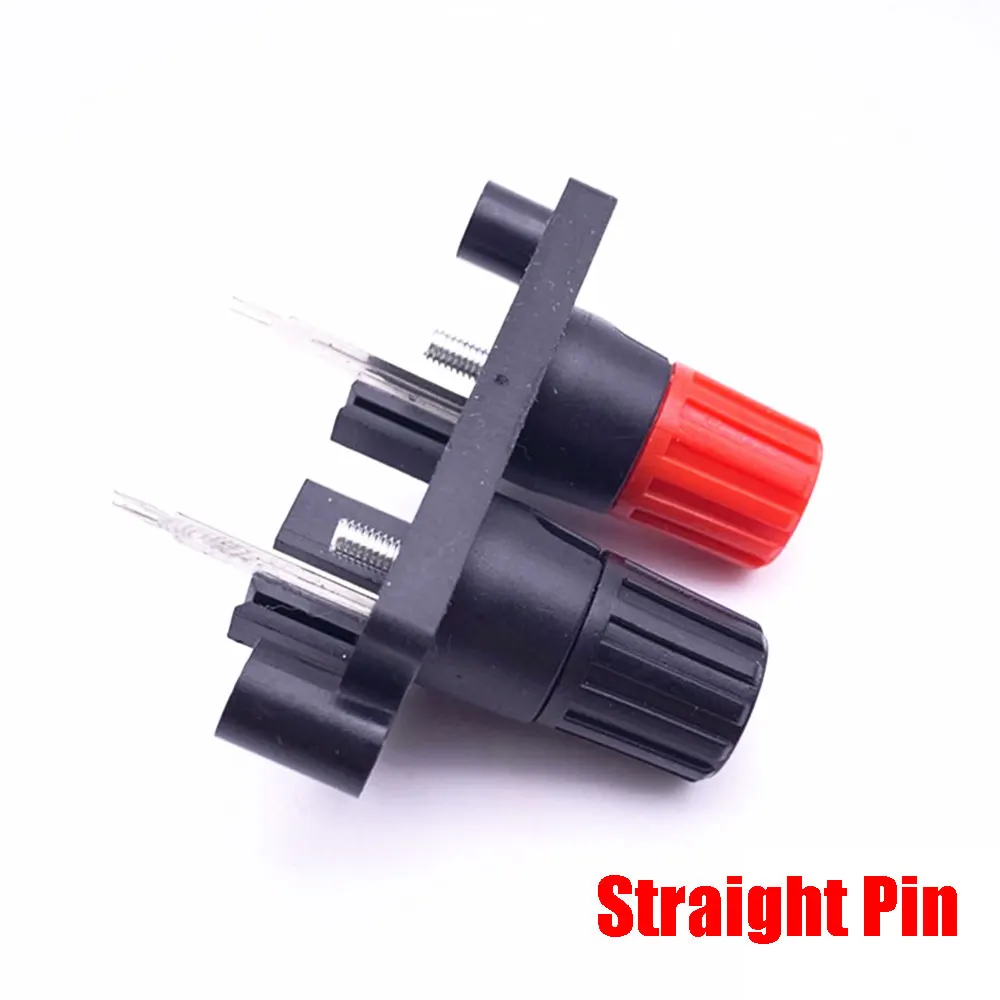 1Pcs 2Position 4mm Banana Socket External Audio Jack Speaker Amplifier Screw Post Terminal Block Connector Straight/Bend Pin