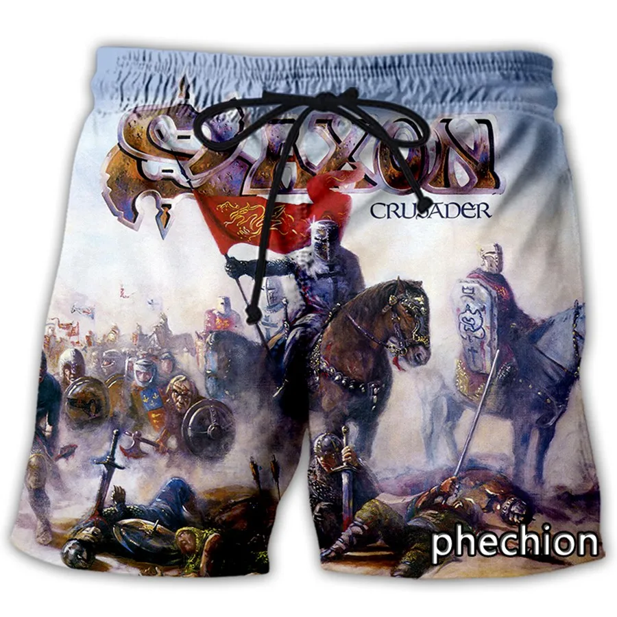 

Шорты для рок-группы Saxon Band, мужские пляжные шорты с 3D принтом аниме, лето 2025, новые женские шорты, спортивные шорты