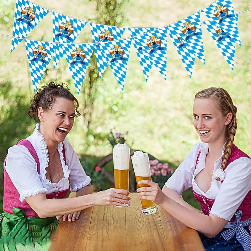 Oktoberfest Decorations Bavarian Wall Decor 26 Ft Flag Beer Festival Supplies Garland Bunting Sign For Garden Bar Home Tents