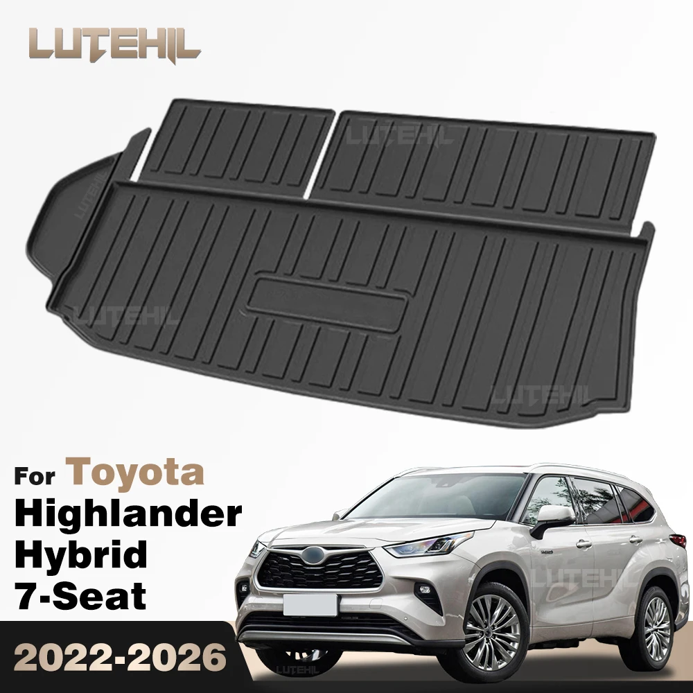 

Для Toyota Highlander Hybrid 7-местный 2022-2026: Коврик в багажник из TPE, защитный вкладыш, водонепроницаемые аксессуары