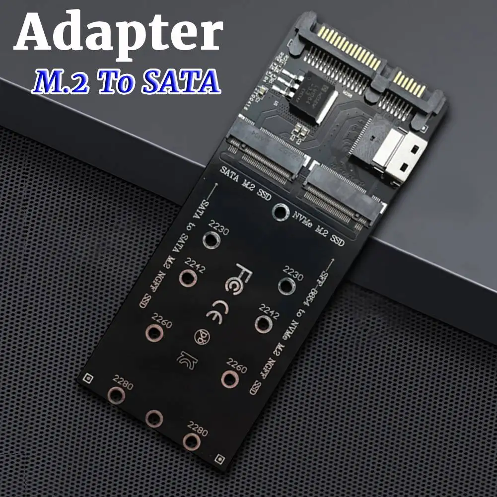 

M.2 To SATA Adapter SFF-8654 To M2 NVME SSD 22Pin SATA To M2 Expansion Card 2 in 1 Combo Adapter for Computer Mainboard